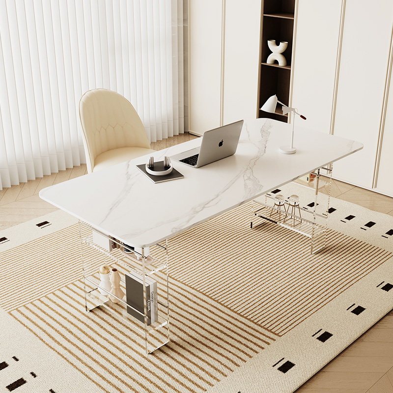 Office Furniture - Nordischer High-End-Schreibtisch aus gesintertem Stein, modernes